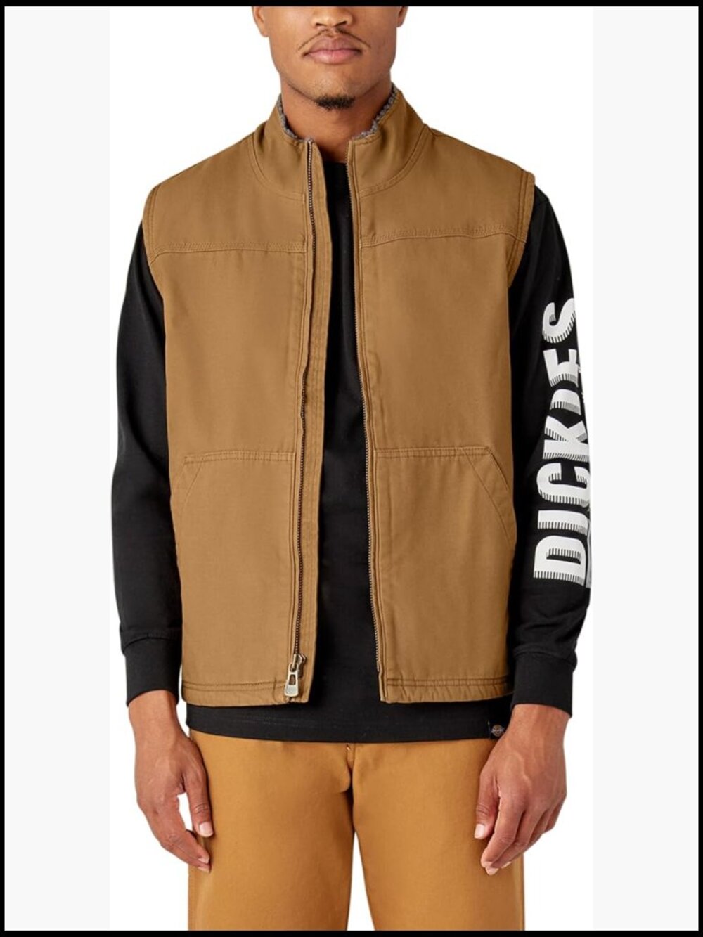 Duck Canvas High Pile Fleece Lined Vest, Relaxed Fit Work Vest